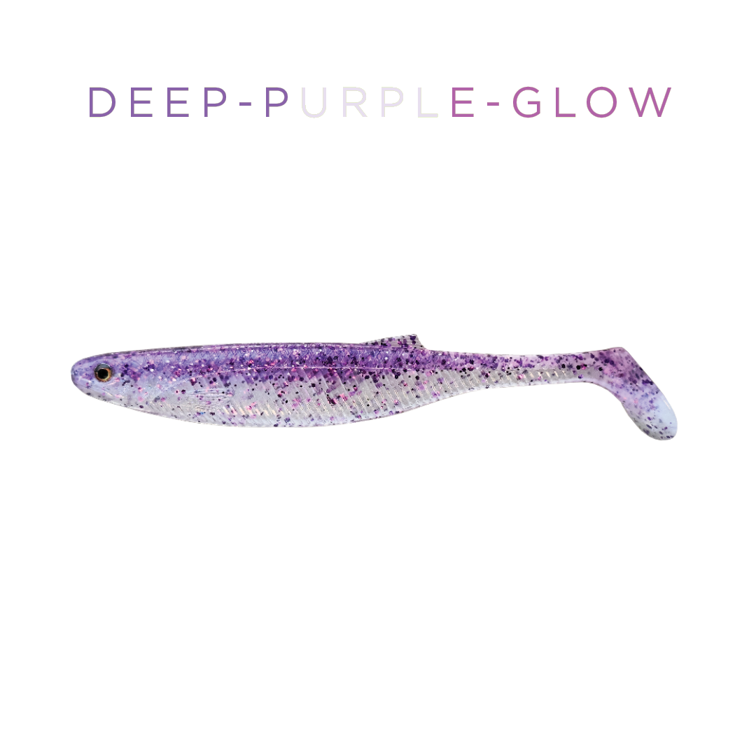 Headbanger BangerShad 3-1/2" 5-pack - Deep Purple Glow
