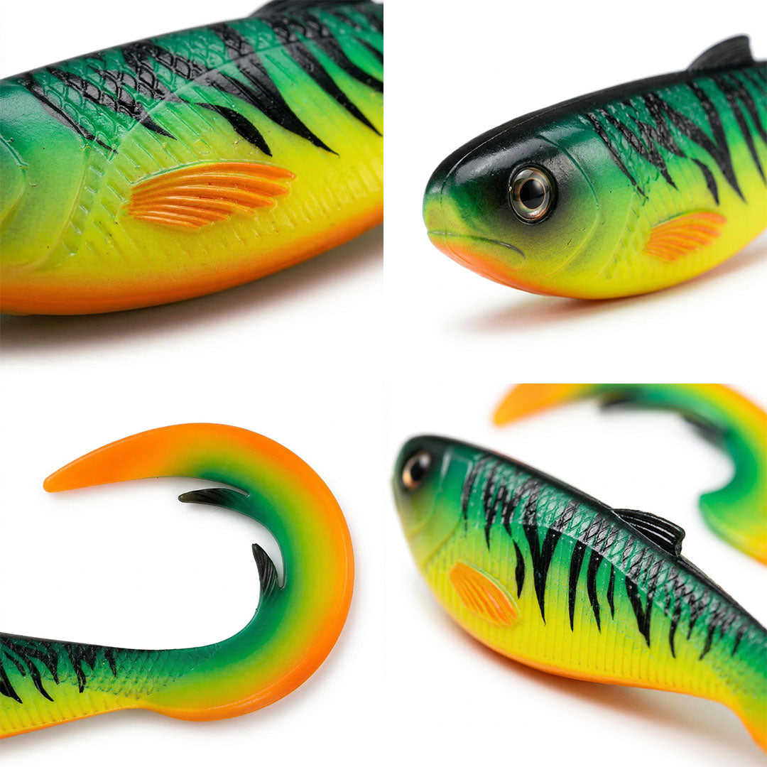 firetail fishing lures Headbanger V2 7" Firetiger This crankbaits jointed tail produces tons of flashes in the water to attract walleye to your trolling area Headbanger FireTail V2 7" Spotted