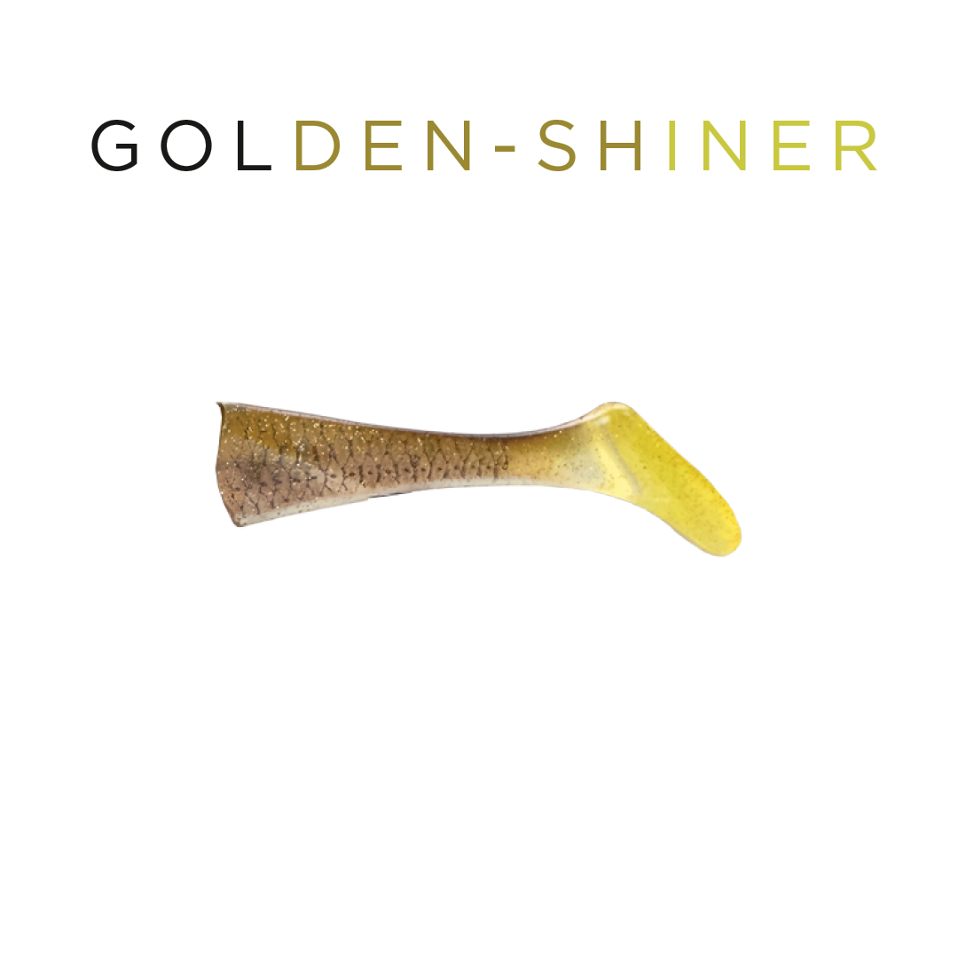 Headbanger Shad 9" Replacement Tails - Golden Shiner