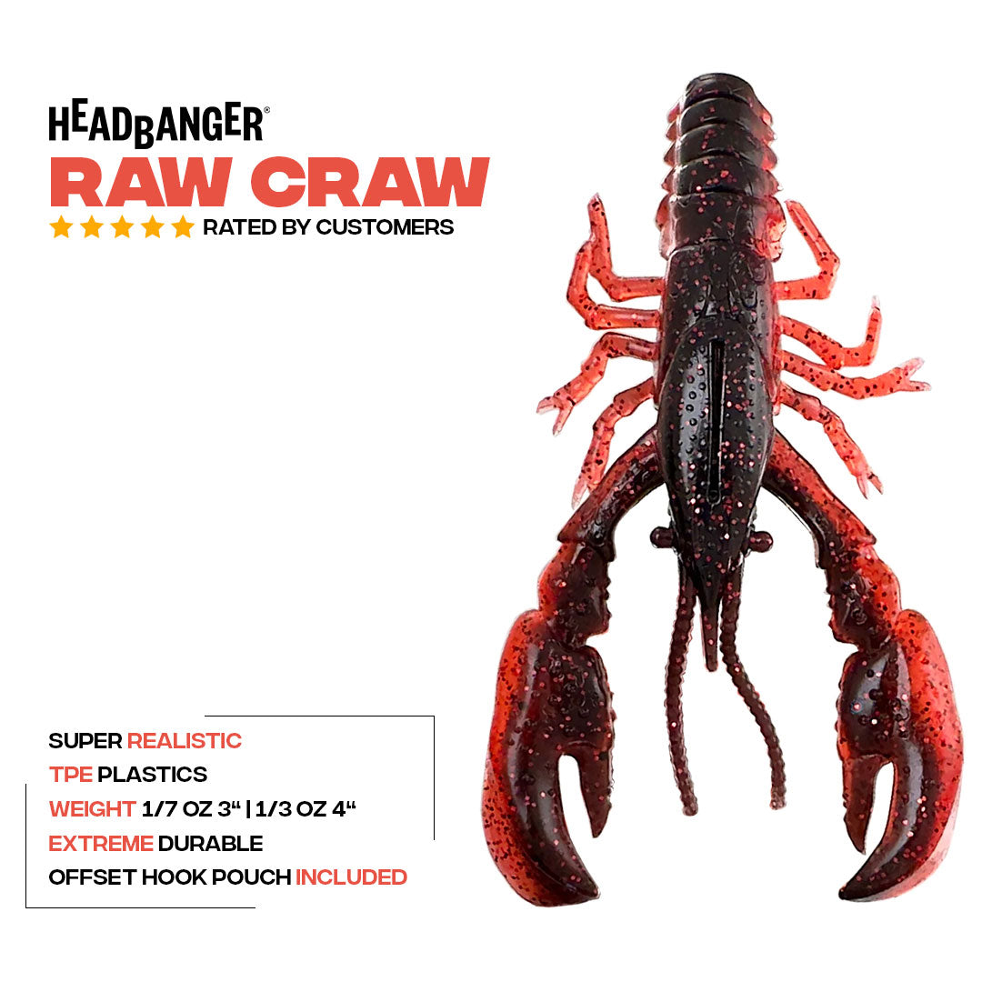 Headbanger RawCraw Green Pumpkin 4 4pk