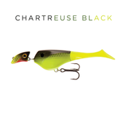 Headbanger Shad 4-1/2" - Chartreuse/Black
