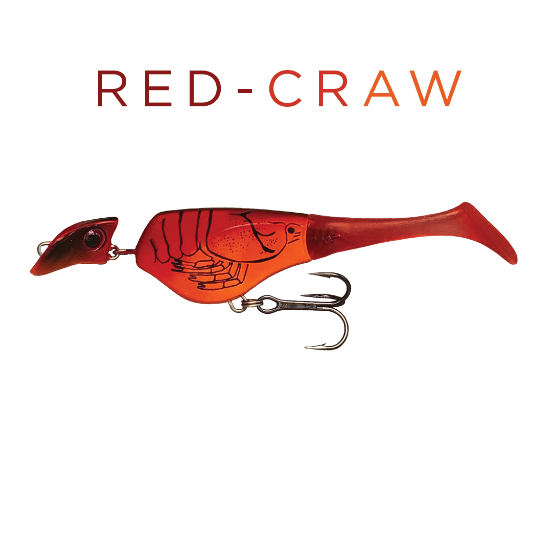 Headbanger Shad 4-1/2" - Red Craw