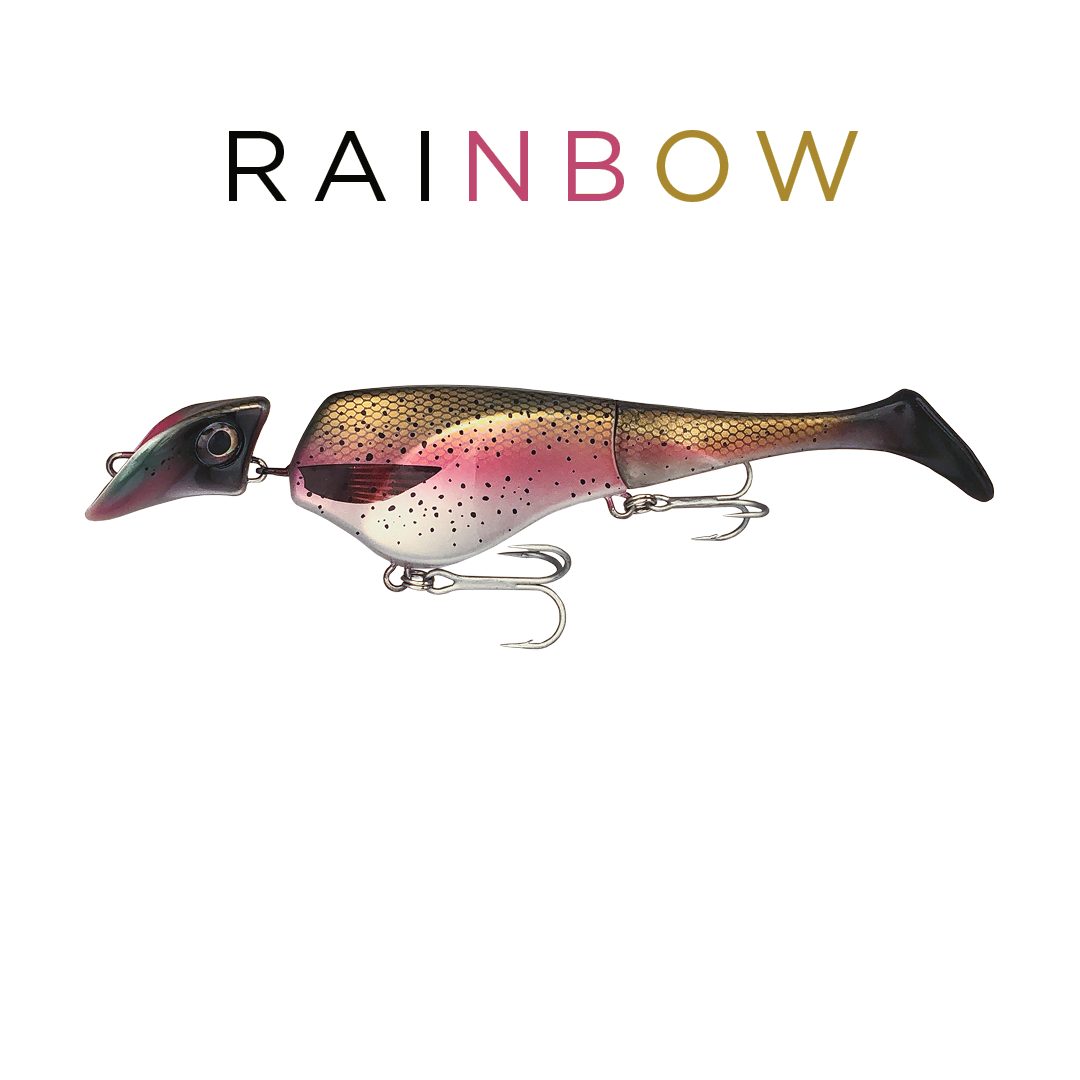 Headbanger Shad 9" - Rainbow Trout